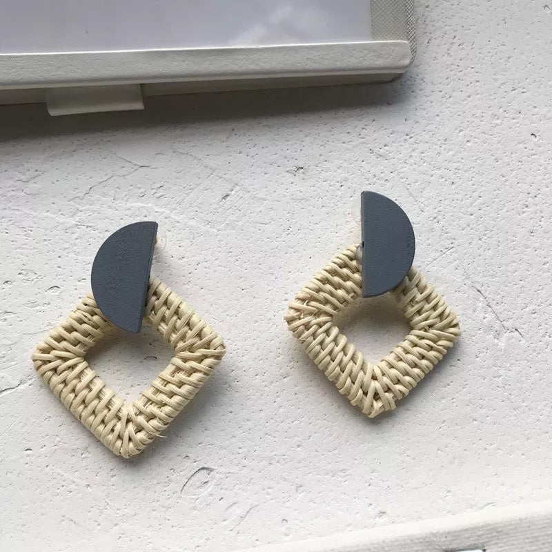 Vintage Rattan Earrings