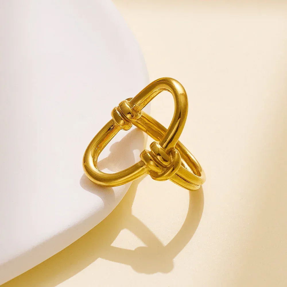 18k Zircon Multi-ring Stacked Ring - Viexta