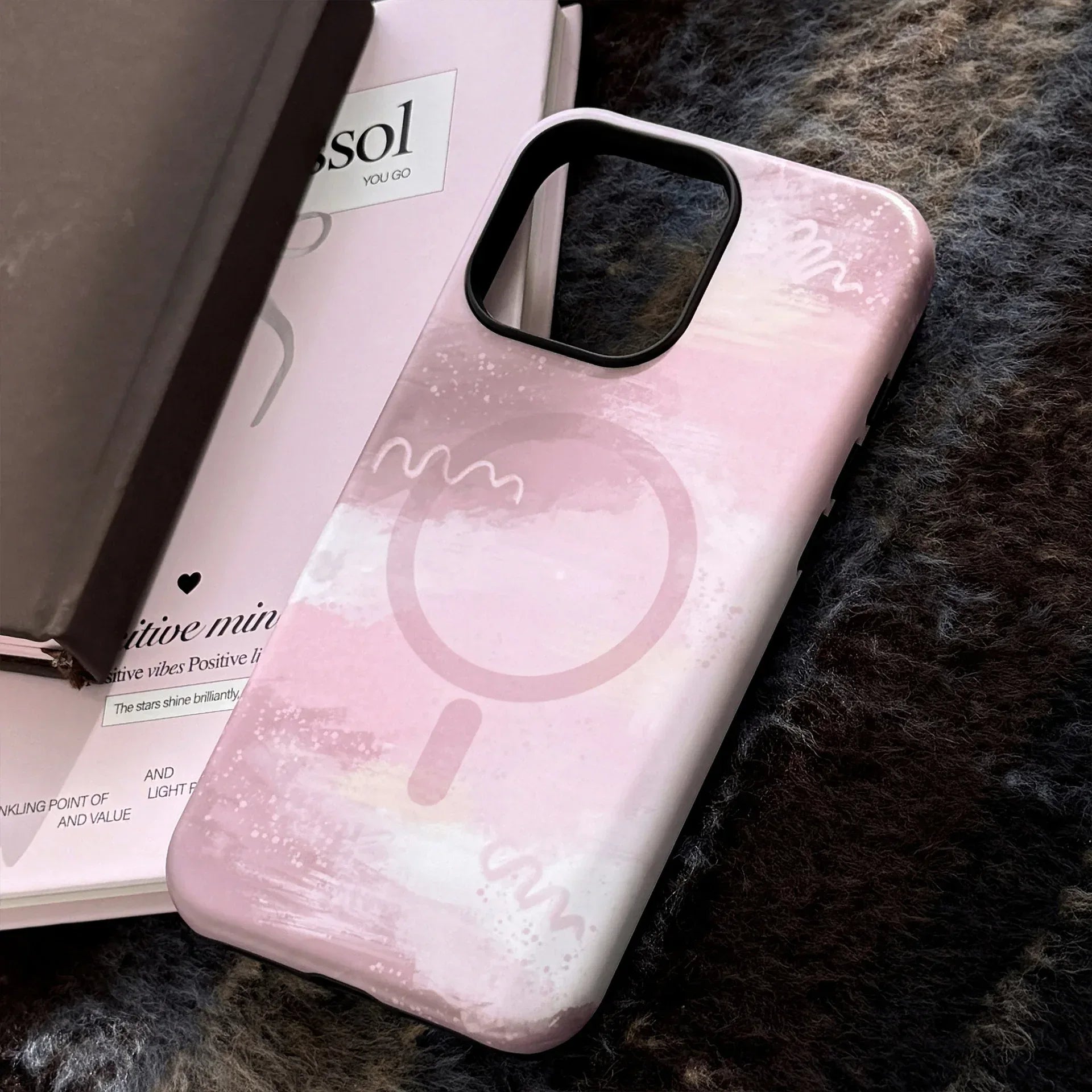 Magnetic iPhone Case With A Pink-brown - Viexta