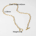 Vacuum Gold Plated Stainless Steel OT Necklace - Viexta