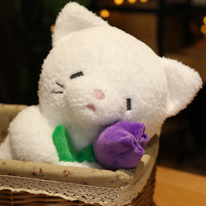 Rose Animal Cute Cat Bear Plush Doll - Viexta