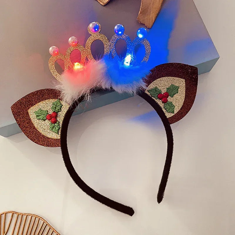 Christmas With Light Headband Snowflake - Viexta