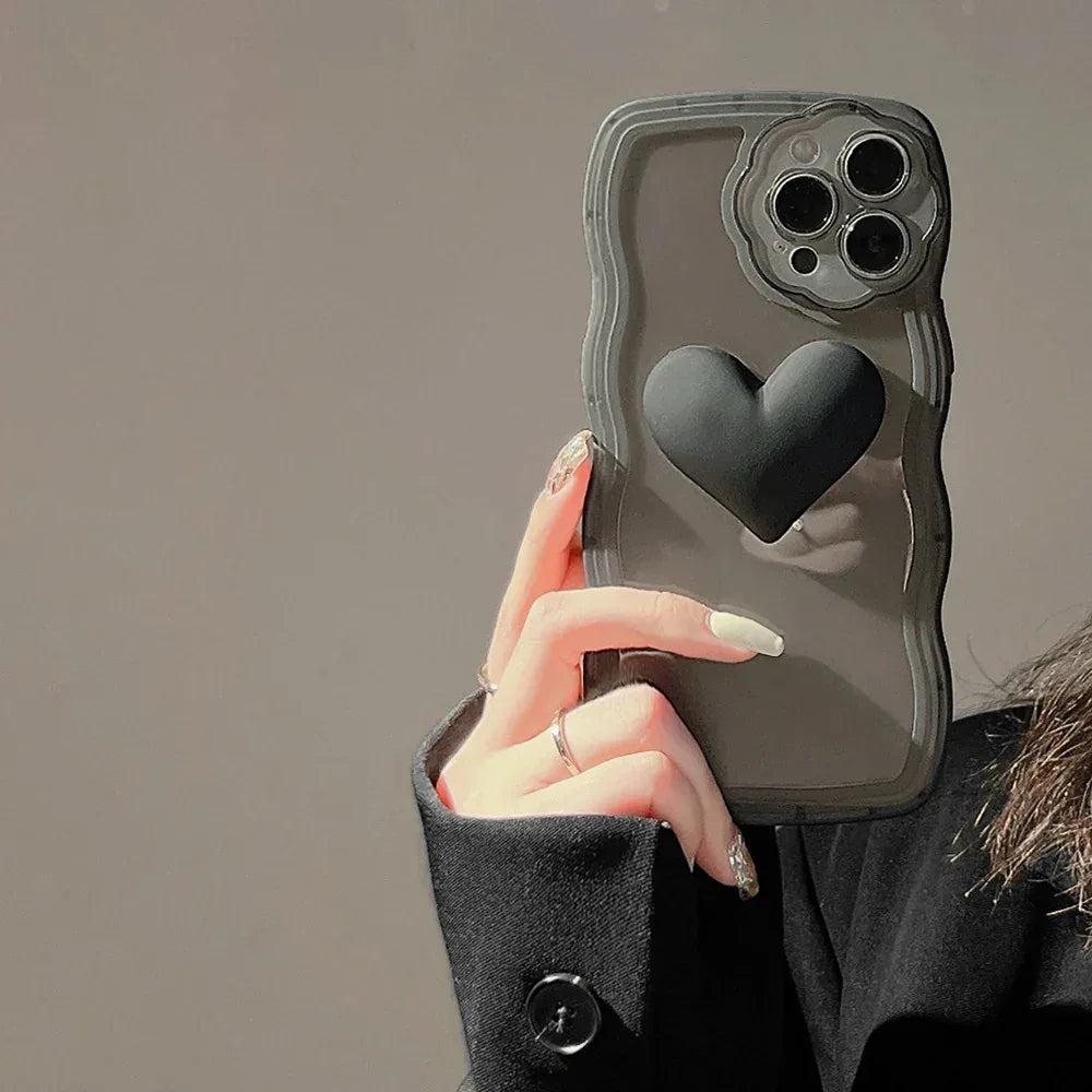 three-dimensional-wave-dark-love-iphone-case - Viexta
