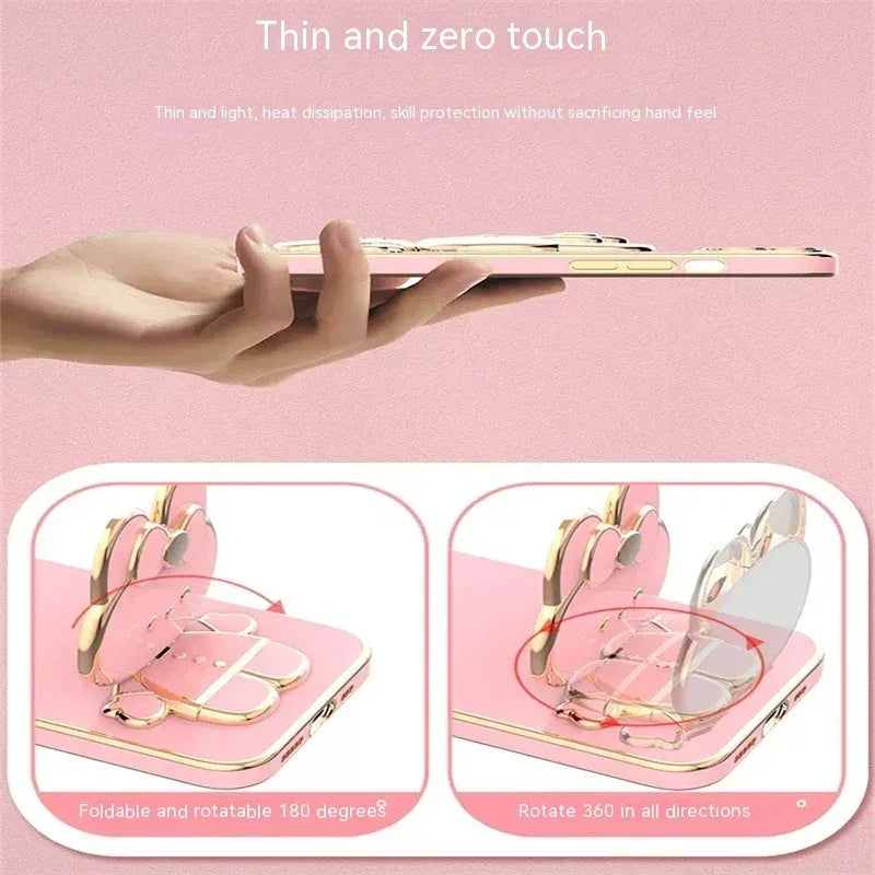 Rabbit Makeup Mirror 6D Samsung Phone Case - Viexta