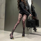 Versatile Black Leggings Mesh Tights