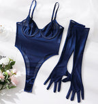 jumpsuit-lace-transparent-mesh-assembly-gloves-sexy-lingerie - Viexta
