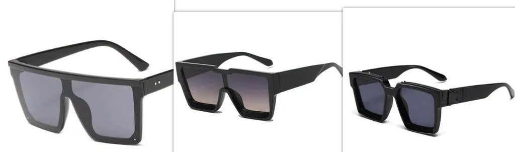 Fashion One Piece Large Frame Square Sunglasses - Viexta
