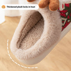 Christmas Elk Plush Slippers