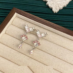Retro New Geometric Zircon Earrings - Viexta