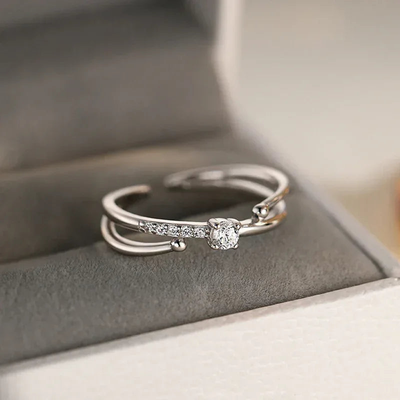 Double Layer Zircon Ring - Viexta