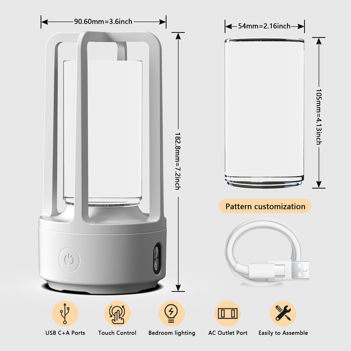 Creative 2 In 1 Audio Acrylic Crystal Lamp