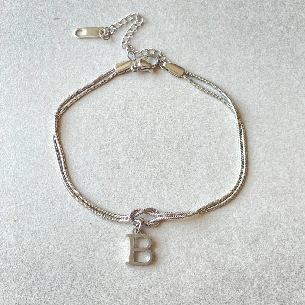 stainless-steel-26-letter-pendant-bracelet - Viexta