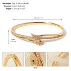 Light Luxury Zircon Fashion Open Cuff Bangle