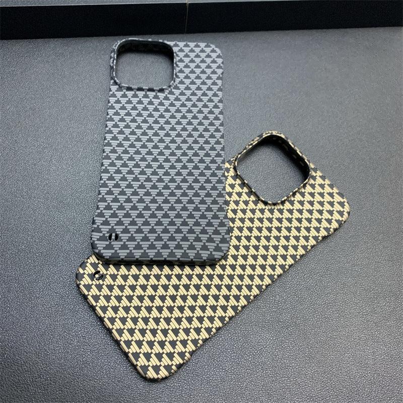Frameless Triangle Source Pattern Ultra-thin Half Pack iPhone Case - Viexta