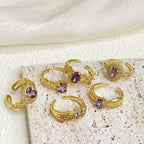Nine Purple Colored Ring