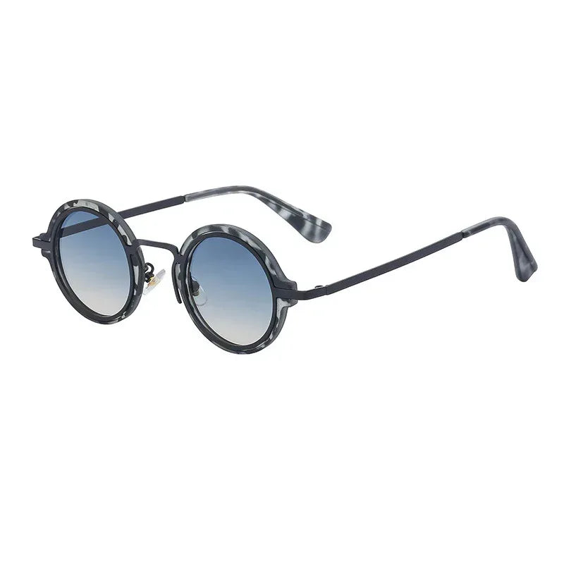 mens-fashion-uv-protection-round-rim-sunglasses - Viexta