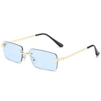Square Frameless Trimming Sunglasses - Viexta