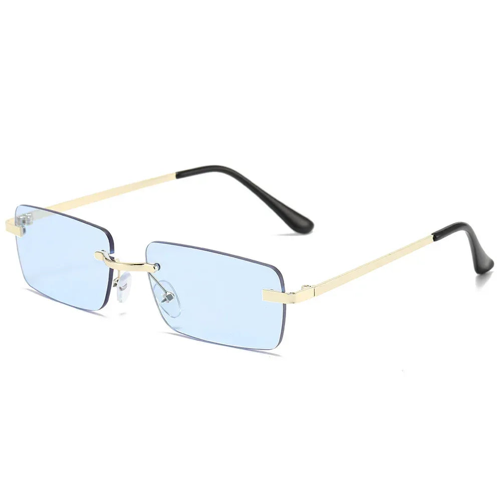 Square Frameless Trimming Sunglasses - Viexta