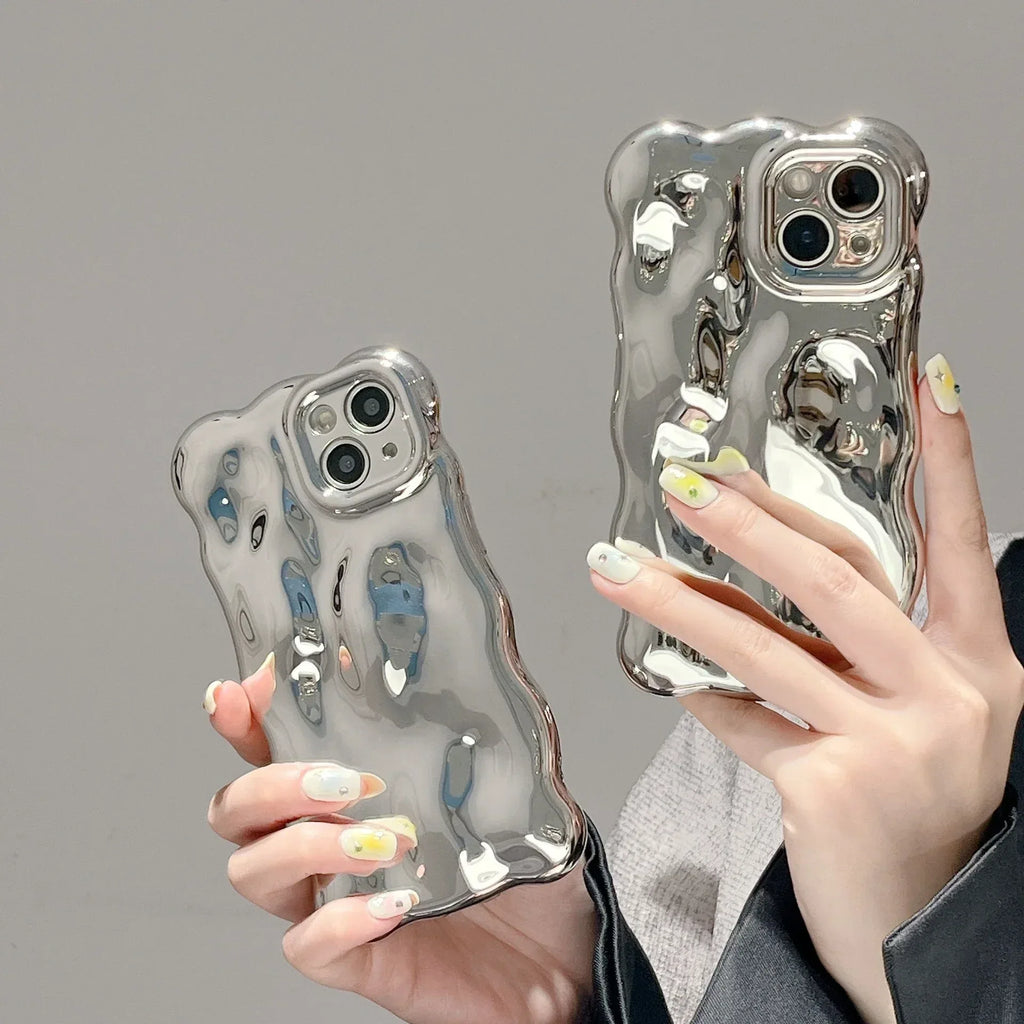 Electroplating Bubble Fashion Solid Color iPhone Case - Viexta