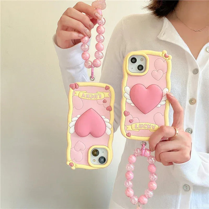 stereo-heart-wings-cream-iphone-case - Viexta