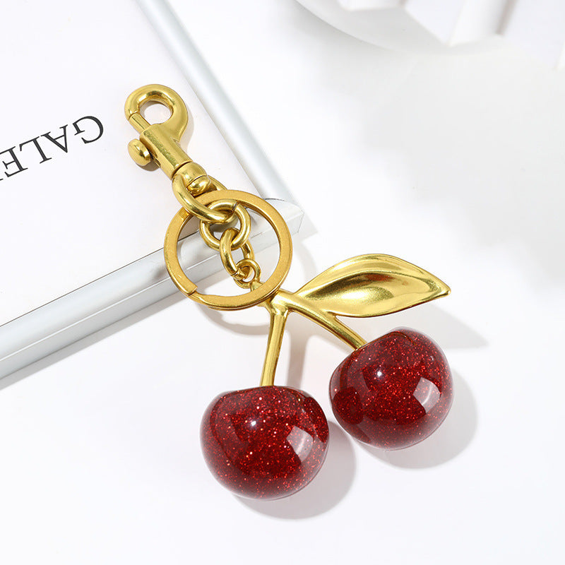 Cherry Handbag Pendant Keychain