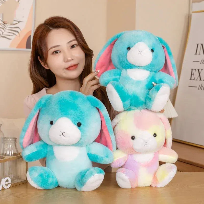 Cute Cute Soft Starry Sky Rainbow Ear Hanging Rabbit Plush Toy - Viexta