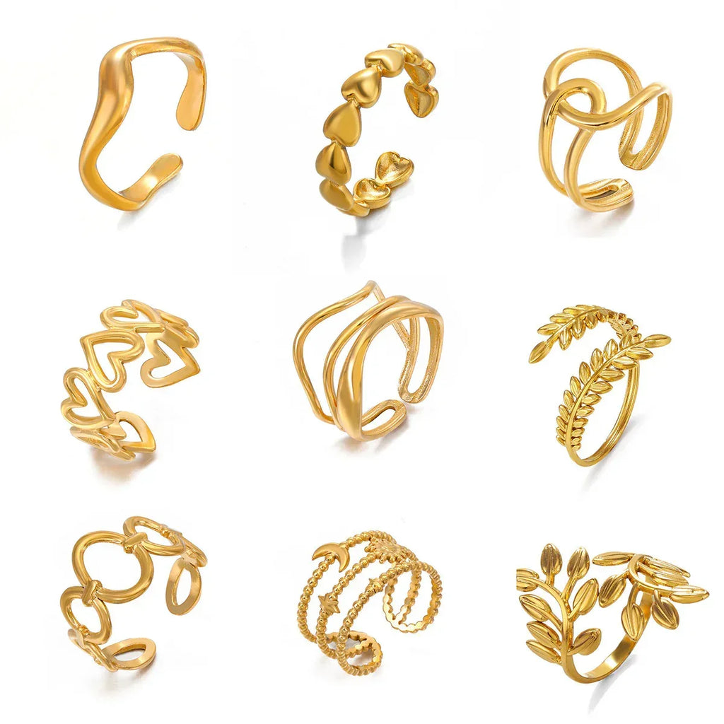 Stainless Steel Heart-shaped Ring - Viexta