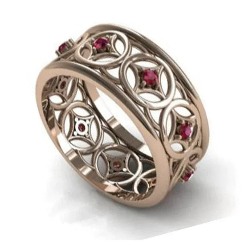 Luxury Domineering Diamond Micro Inlaid Zircon Ring - Viexta