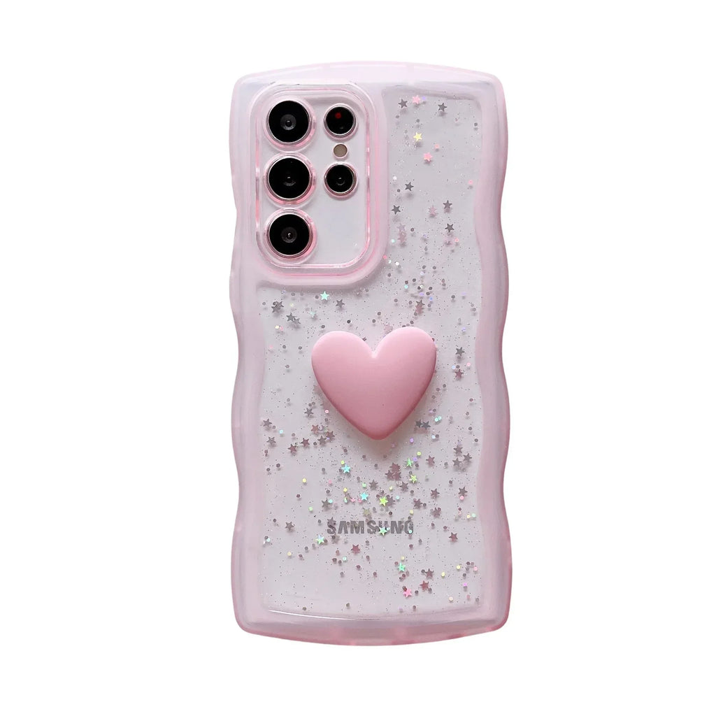 Love Drop Adhesive Transparent Samsung Phone Case - Viexta