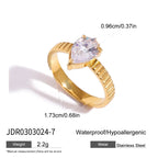 Zircon Ring Titanium Steel