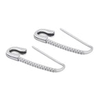 Safety-pin Zircon Earrings - Viexta