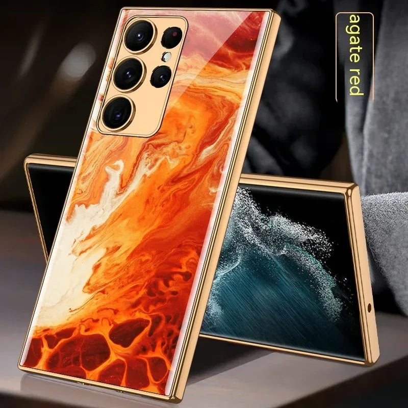 Soft Edge Electroplated Glass S Series Phone Case - Viexta