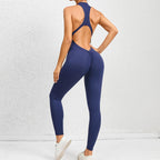 Zippered Yoga Fitness Jumpsuit Shapewear