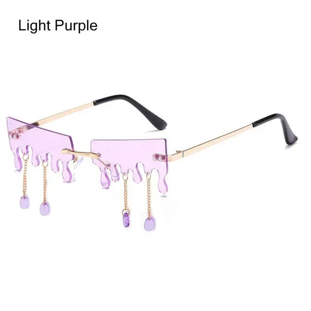 Fashion Butterfly Rimless Sunglasses For Women - Viexta