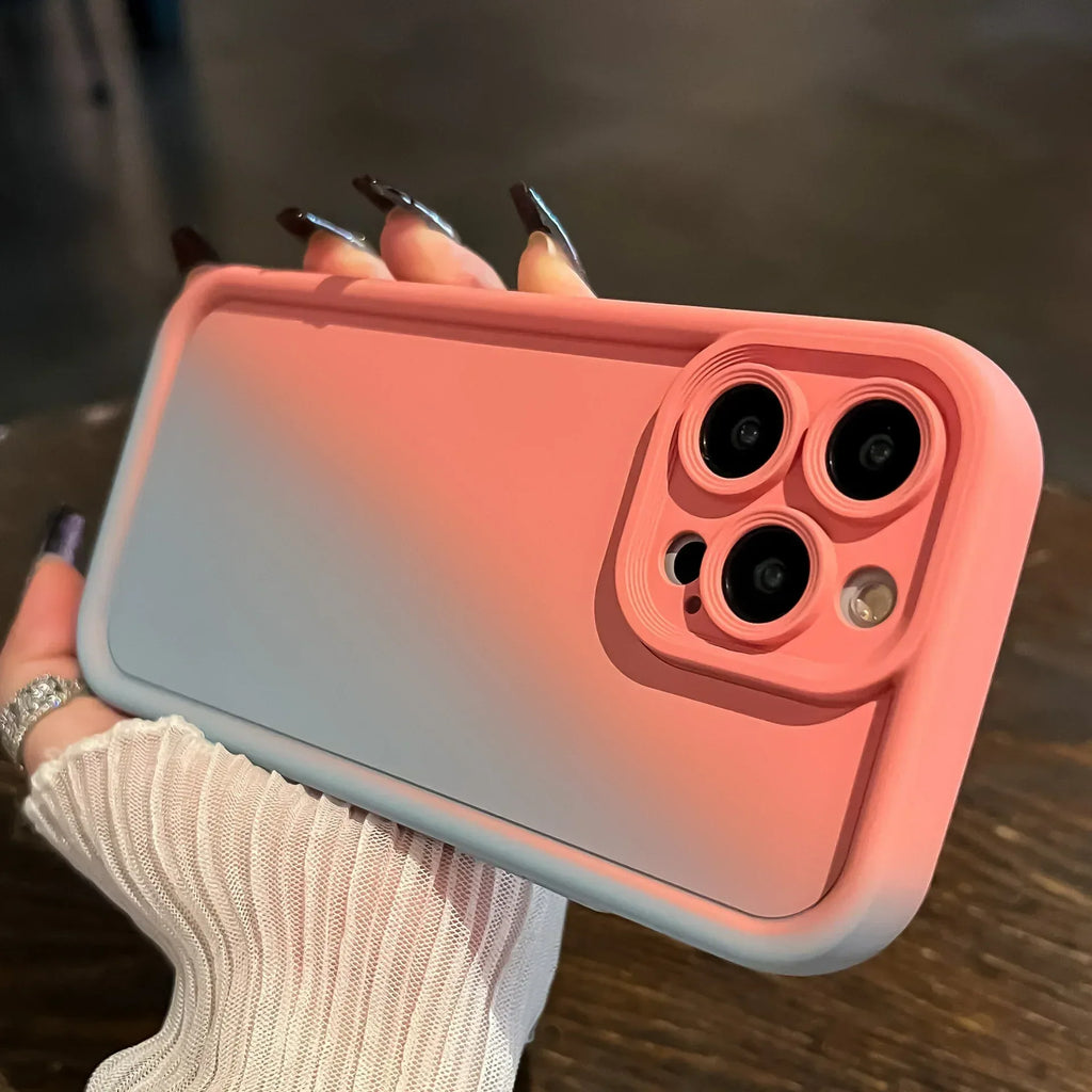 Oblique Stitching Gradient iPhone Case - Viexta