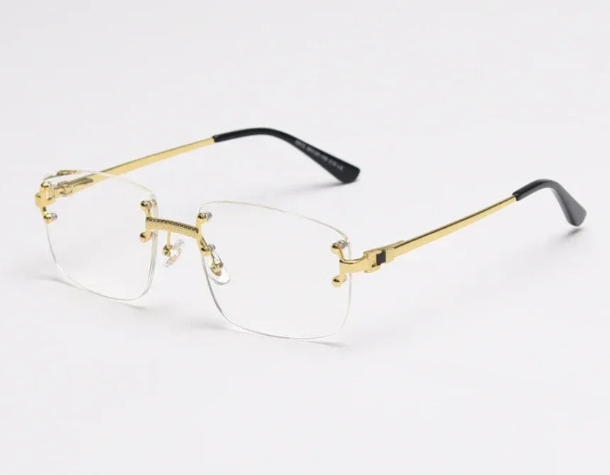 american-frameless-cut-edge-spring-leg-sunglasses - Viexta