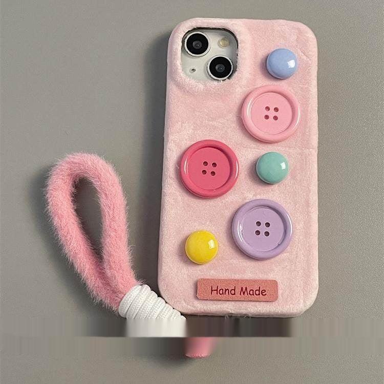 Velvet Colorful Buttons iPhone Cases
