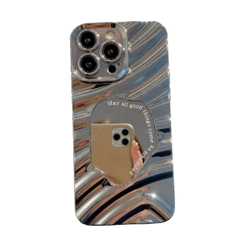 silver-water-ripple-mirror-iphone-case - Viexta