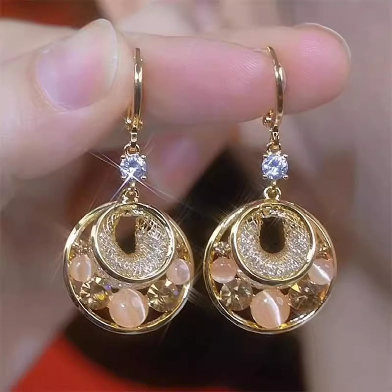Champagne Cat's Eye Earrings