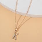 18k 26 Golden English Letter Pendant Clavicle Chain