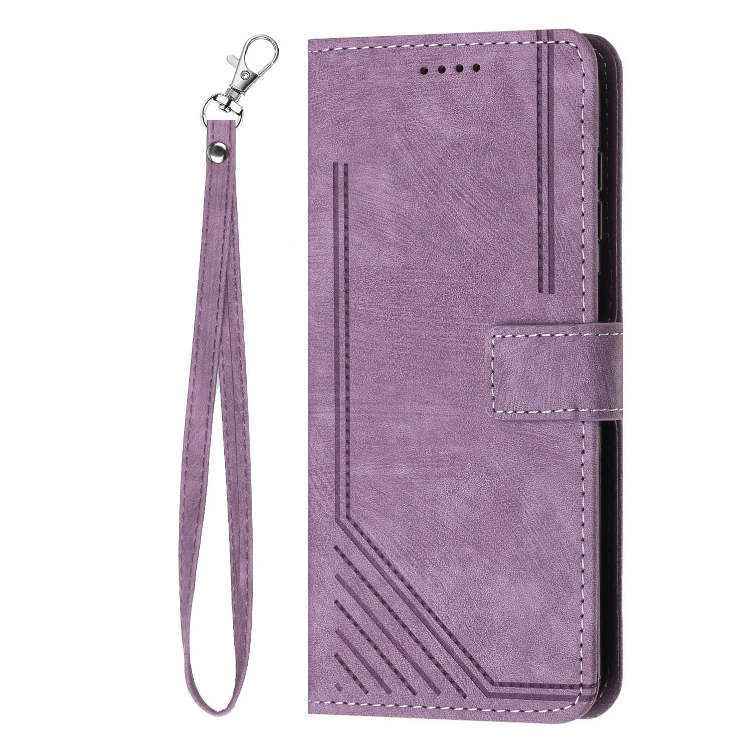 Leather Case Skin Frosted Striped Card Wallet iPhone case