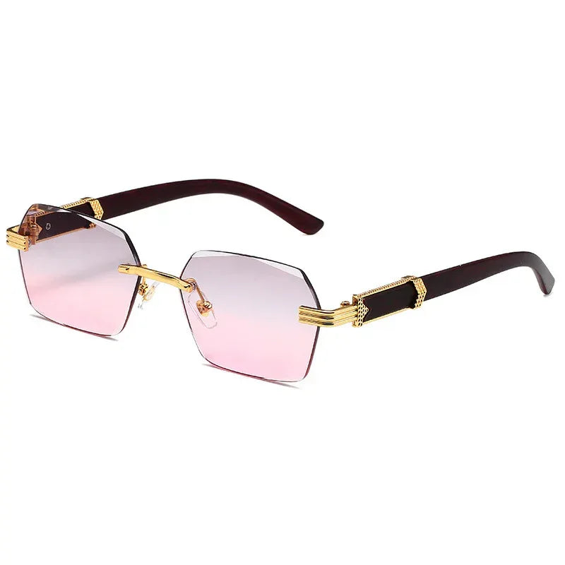 fashion-square-rimless-trimming-glasses - Viexta