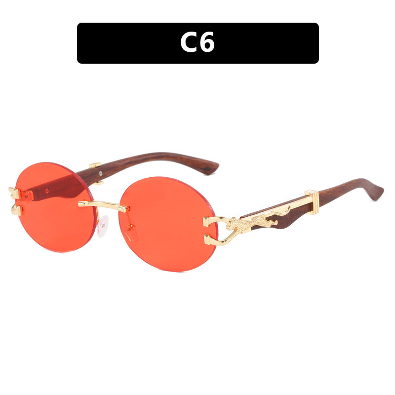 Leopard round frameless cut glass