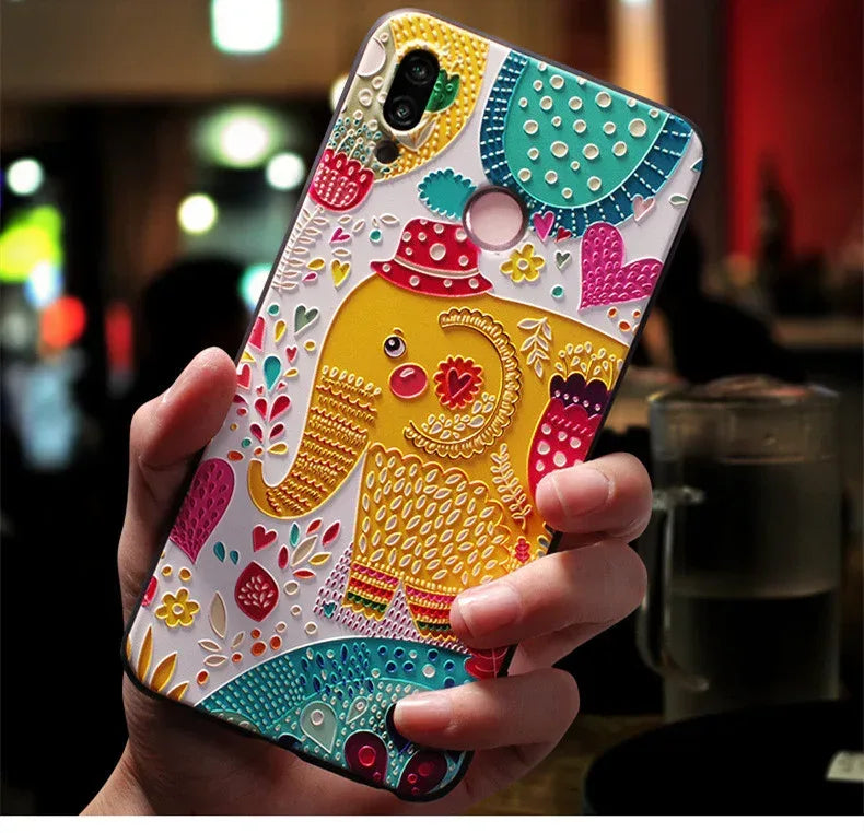 embossed-frosted-soft-shell-huawei-case - Viexta