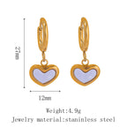 Moon-shaped Stainless Steel Pendant Earrings
