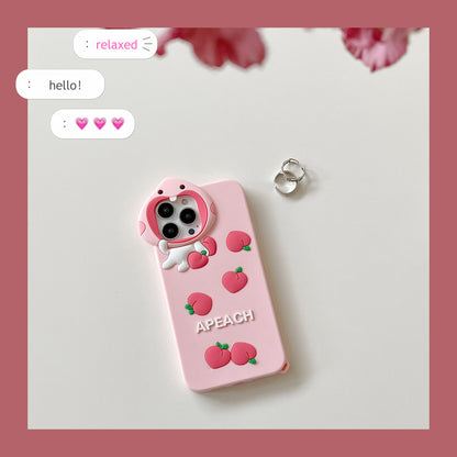 Three-dimensional Silicone Strawberry iPhone Case