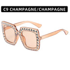 large-square-frame-with-rhinestones-sunglasses - Viexta