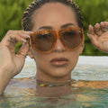 Large frame cycling sunglasses with a futuristic technological feel, cyberpunk sunglasses