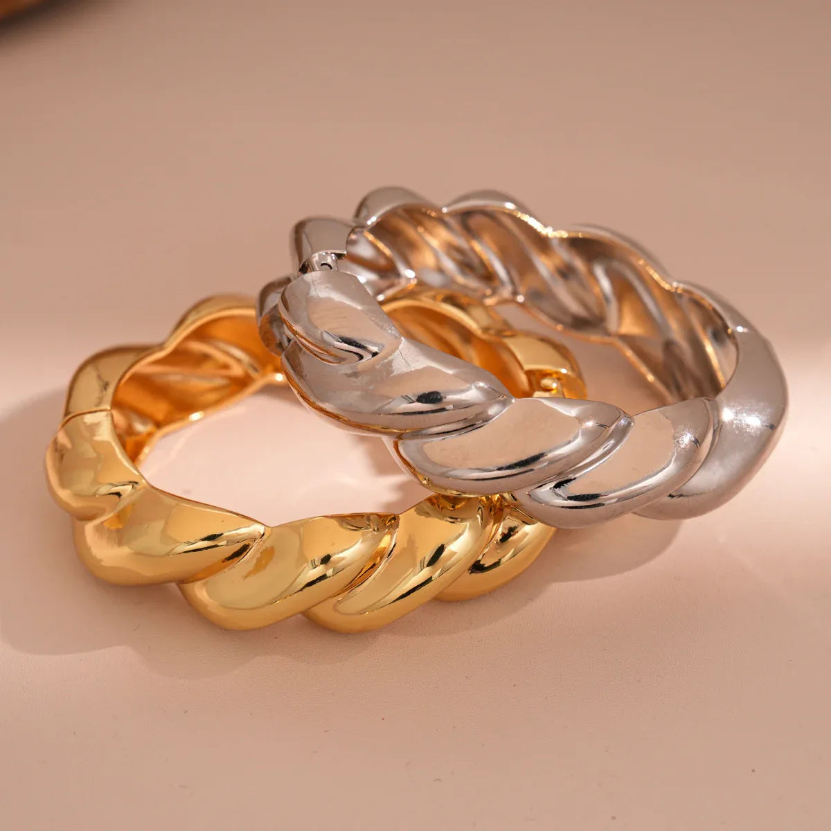 Metal Twist Open Bangle