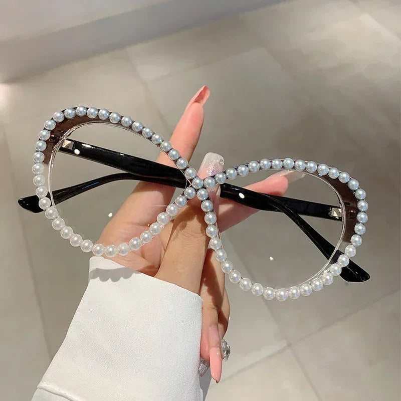 cats-eye-with-pearl-anti-blue-light-glasses - Viexta